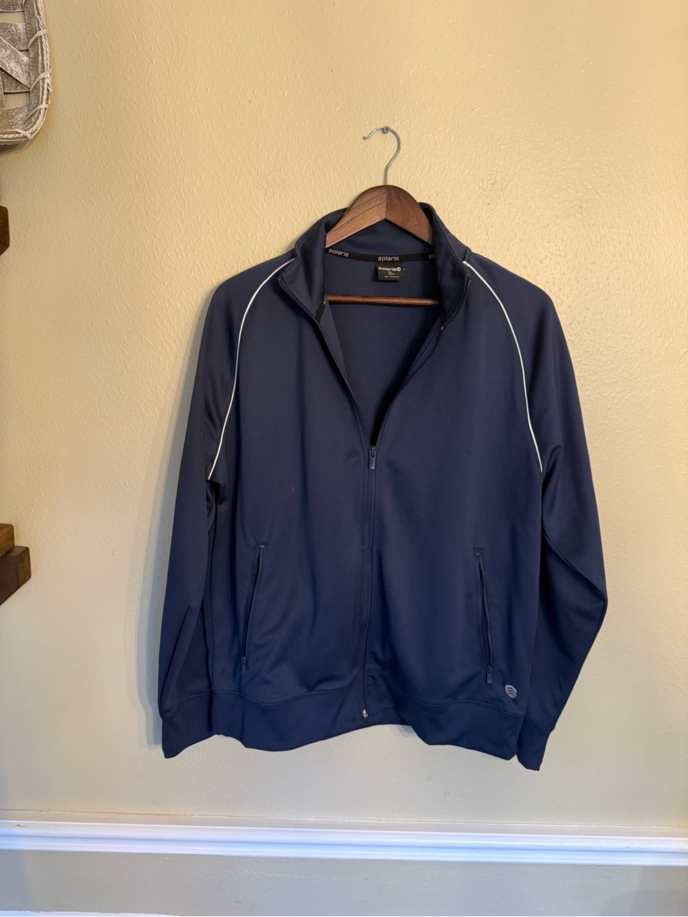 Aris Navy Windbreaker Jacket with White Piping